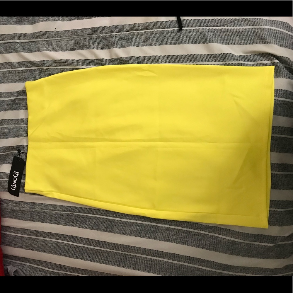 Neon Yellow Pencil skirt